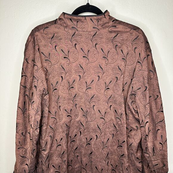 VTG Mycra Pac Floral Embroidered Zip Front Reversible Rain Jacket Coat Med Large - Picture 11 of 15